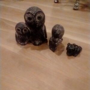 Three soapstone  sculptures all‎ original by wolf